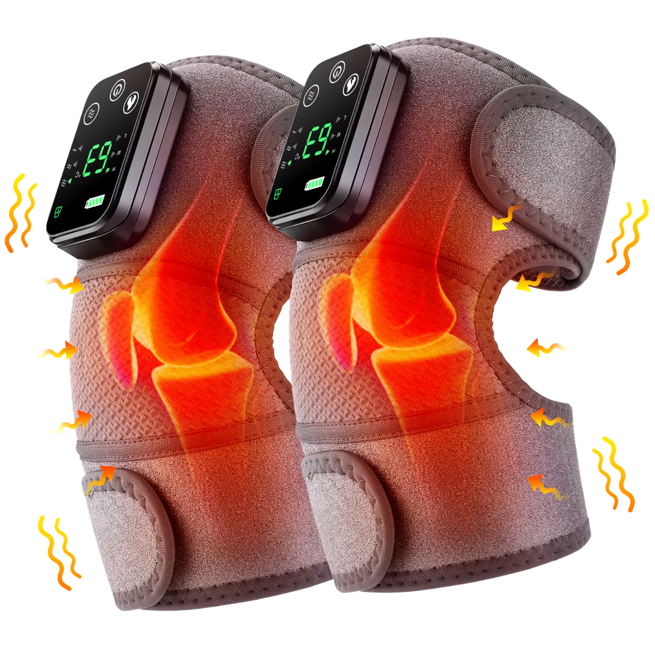 Appareil de massage intelligent 3 en 1 avec chaleur et vibrations